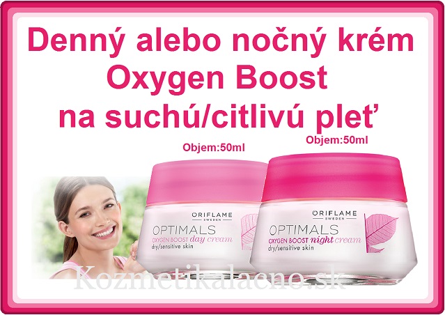Denný alebo nočný krém Oxygen Boost na suchú/citlivú pleť