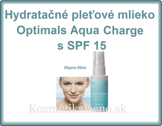 Hydratačné pleťové mlieko Optimals Aqua Charge s SPF 15