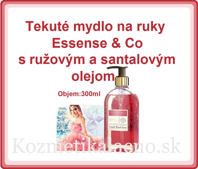 Tekuté mydlo na ruky Essense & Co s ružovým a santalovým olejom