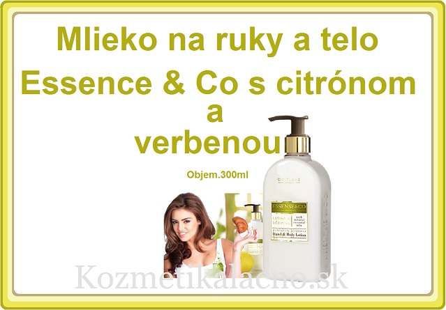 Mlieko na ruky a telo Essence & Co s citrónom a verbenou