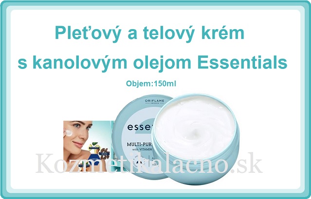 Pleťový a telový krém s kanolovým olejom Essentials