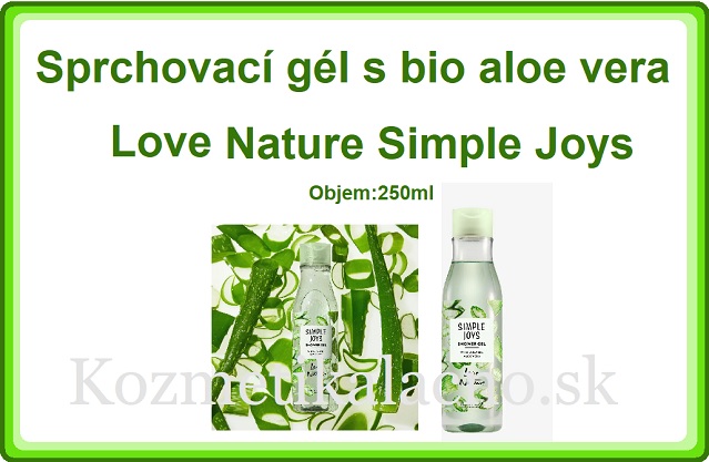 Sprchovací gél s bio aloe vera Love Nature Simple Joys