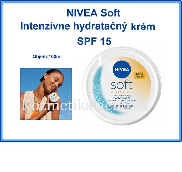 NIVEA SOFT Intenzívny hydratačný krém na ruky, tvár a telo SPF 15