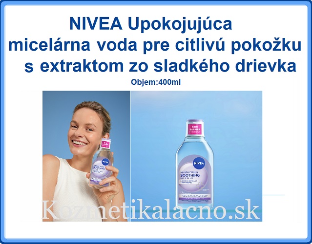 NIVEA Upokojujúca micelárna voda pre citlivú pokožku s extraktom zo sladkého drievka