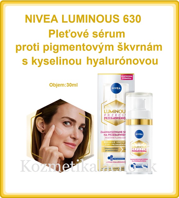 NIVEA LUMINOUS630 Pokročilé pleťové sérum proti pigmentovým škvrnám s kyselinou hyalurónovou